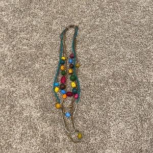 Mixed media colored necklace boutique